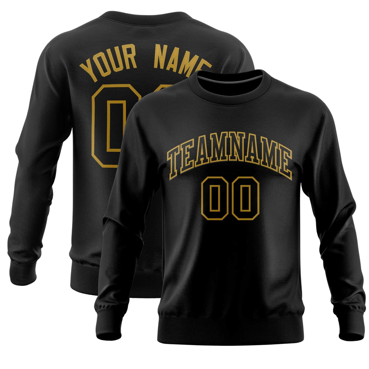 Custom Black Classic Style Personalized Uniform Pullover Hoodie| KXKSHOP