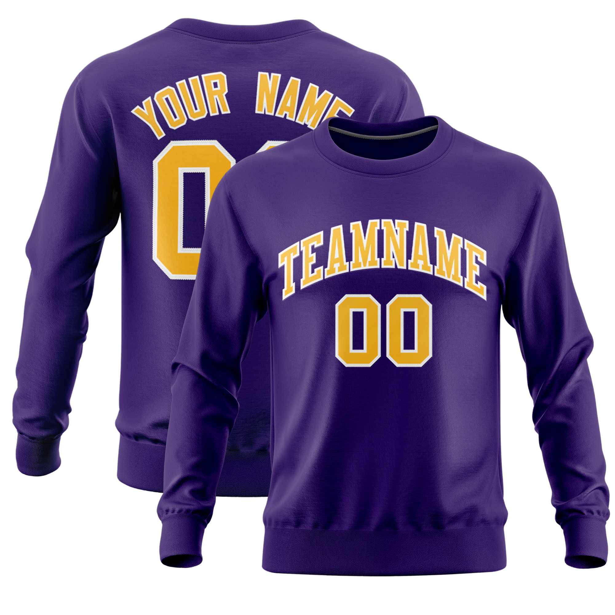 Custom Purple Classic Style Personalized Uniform Pullover Hoodie| KXKSHOP