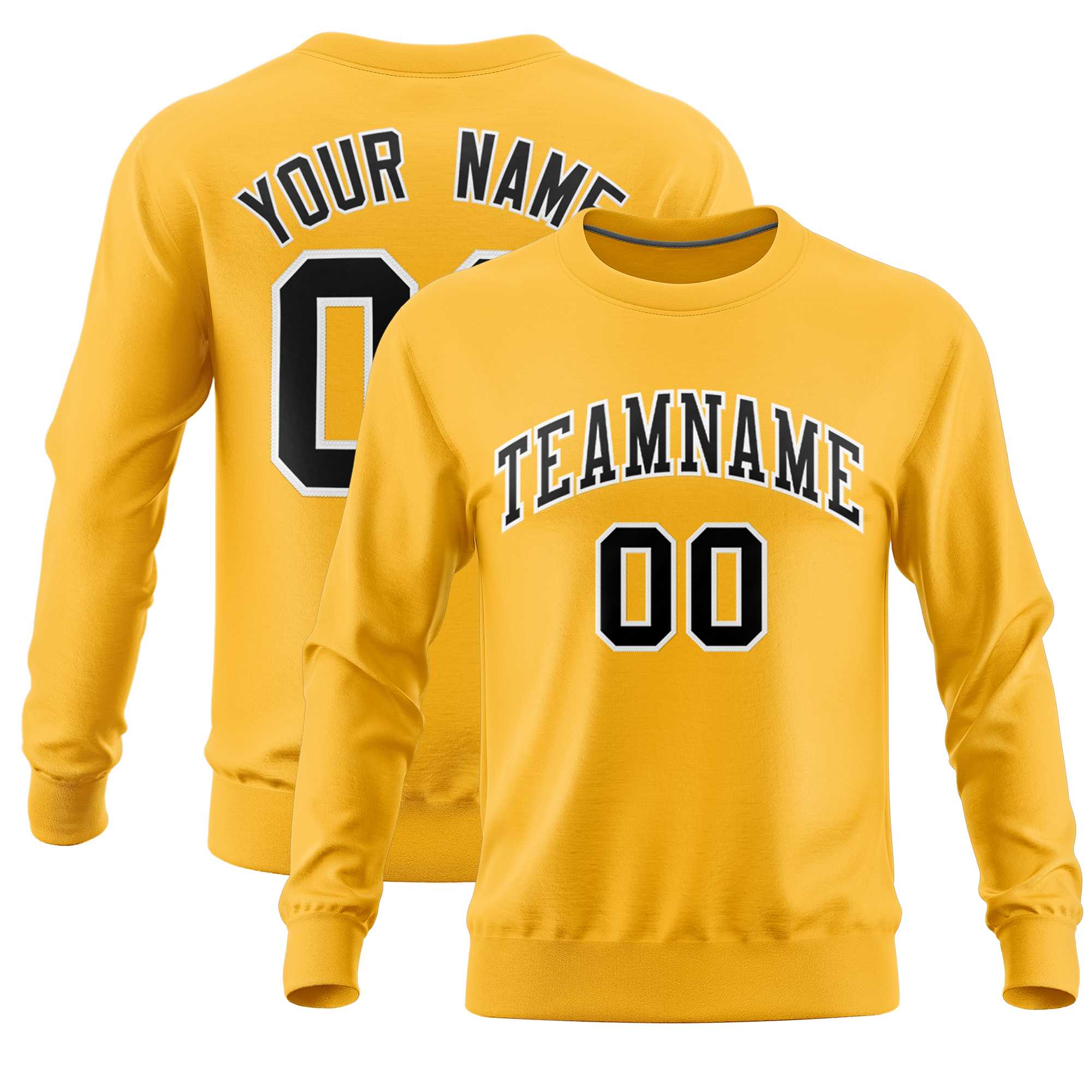 Custom Gold Classic Style Personalized Uniform Pullover Hoodie| KXKSHOP
