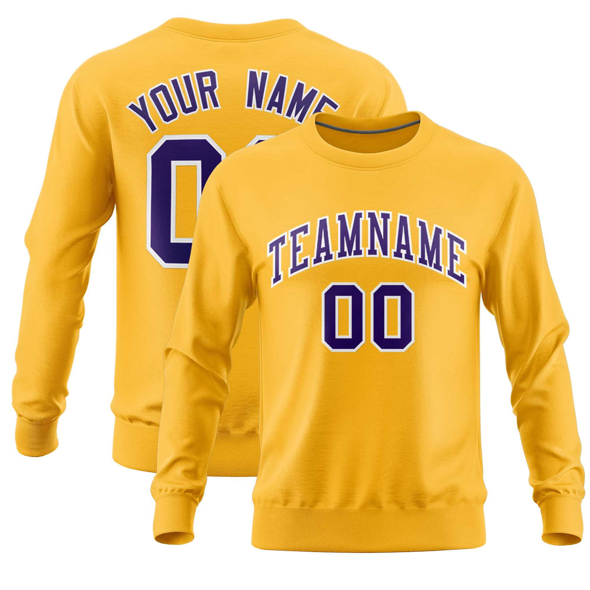 Custom Gold Classic Style Personalized Uniform Pullover Hoodie| KXKSHOP