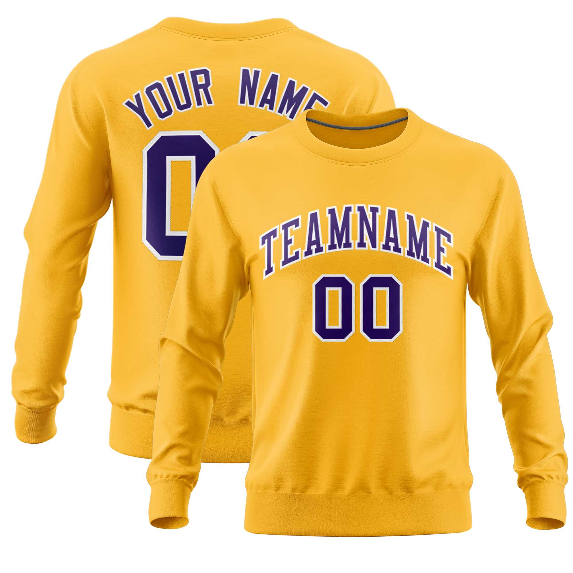 Custom Gold Classic Style Personalized Uniform Pullover Hoodie| KXKSHOP