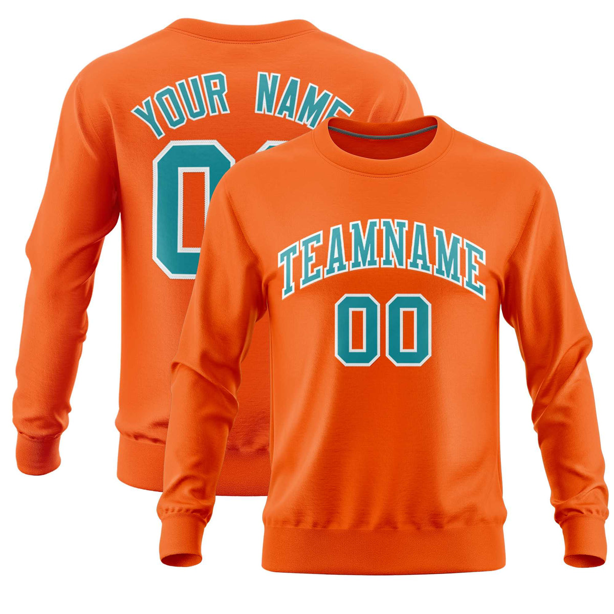 Custom Orange Classic Style Personalized Uniform Pullover Hoodie| KXKSHOP