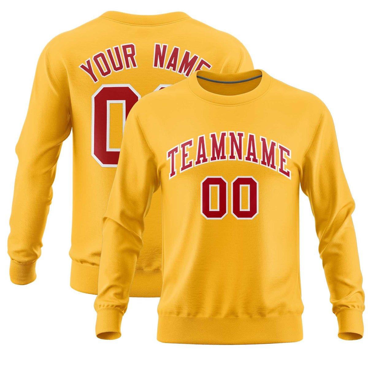 Custom Gold Classic Style Personalized Uniform Pullover Hoodie| KXKSHOP