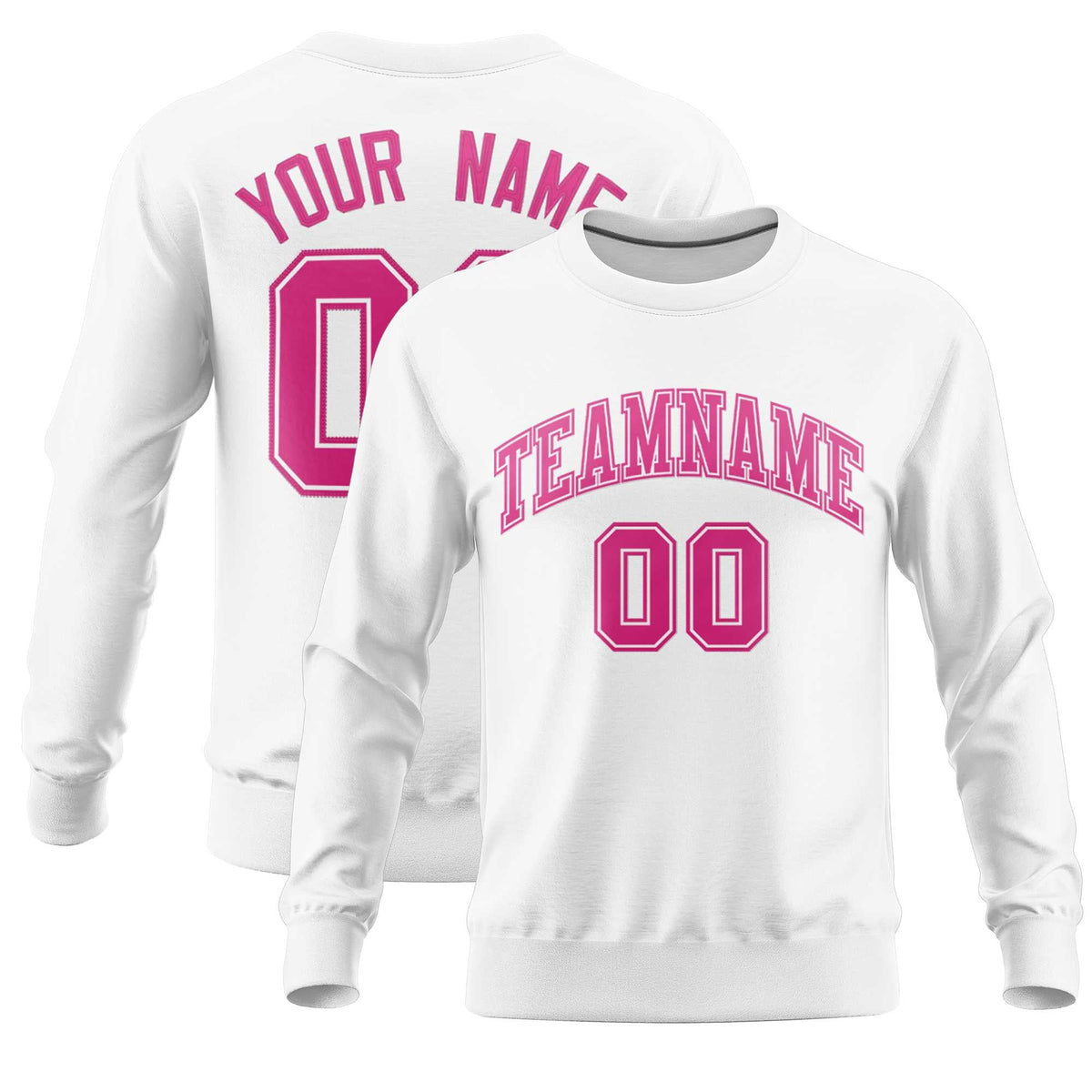Custom White Classic Style Personalized Uniform Pullover Hoodie| KXKSHOP
