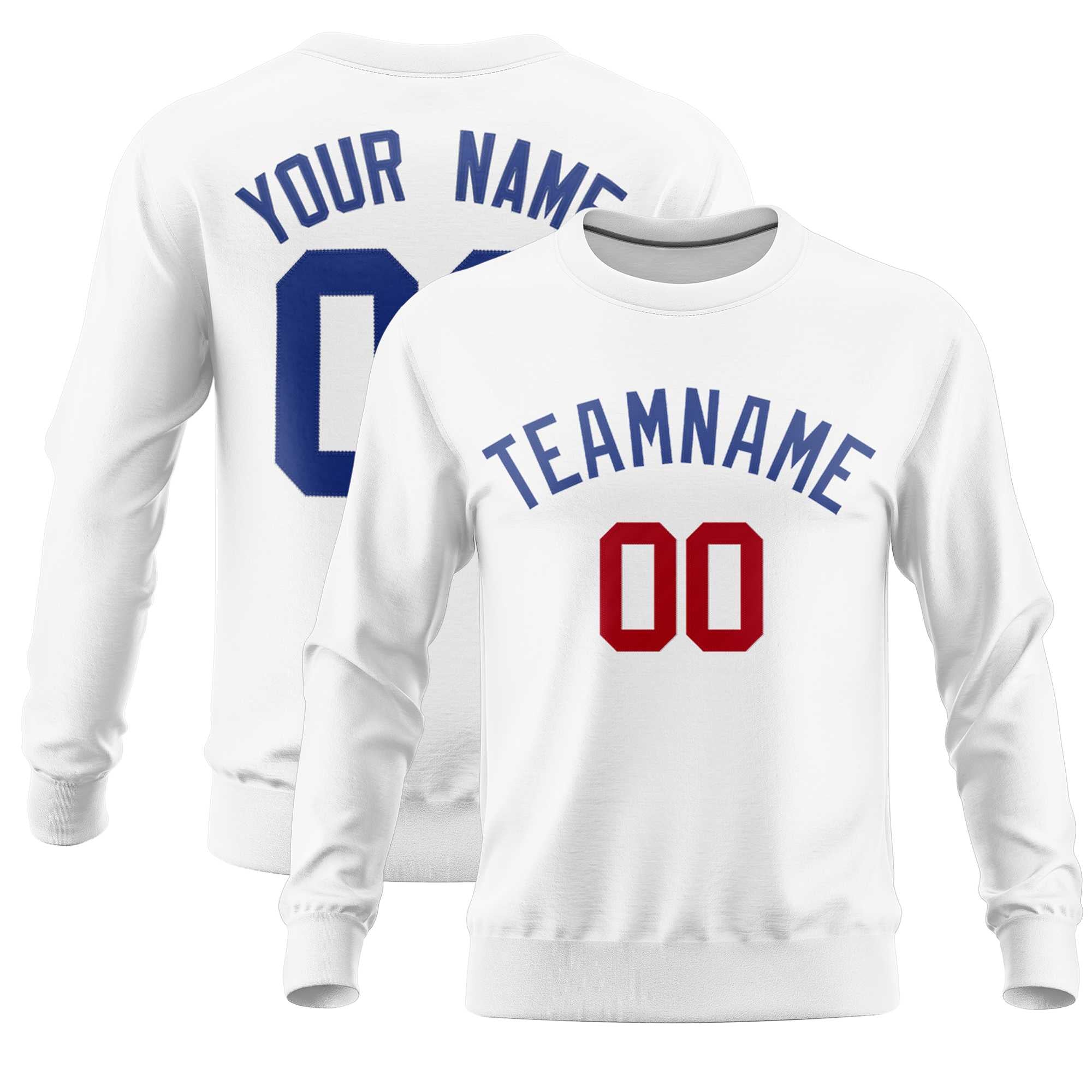 Custom White Classic Style Personalized Uniform Pullover Hoodie| KXKSHOP