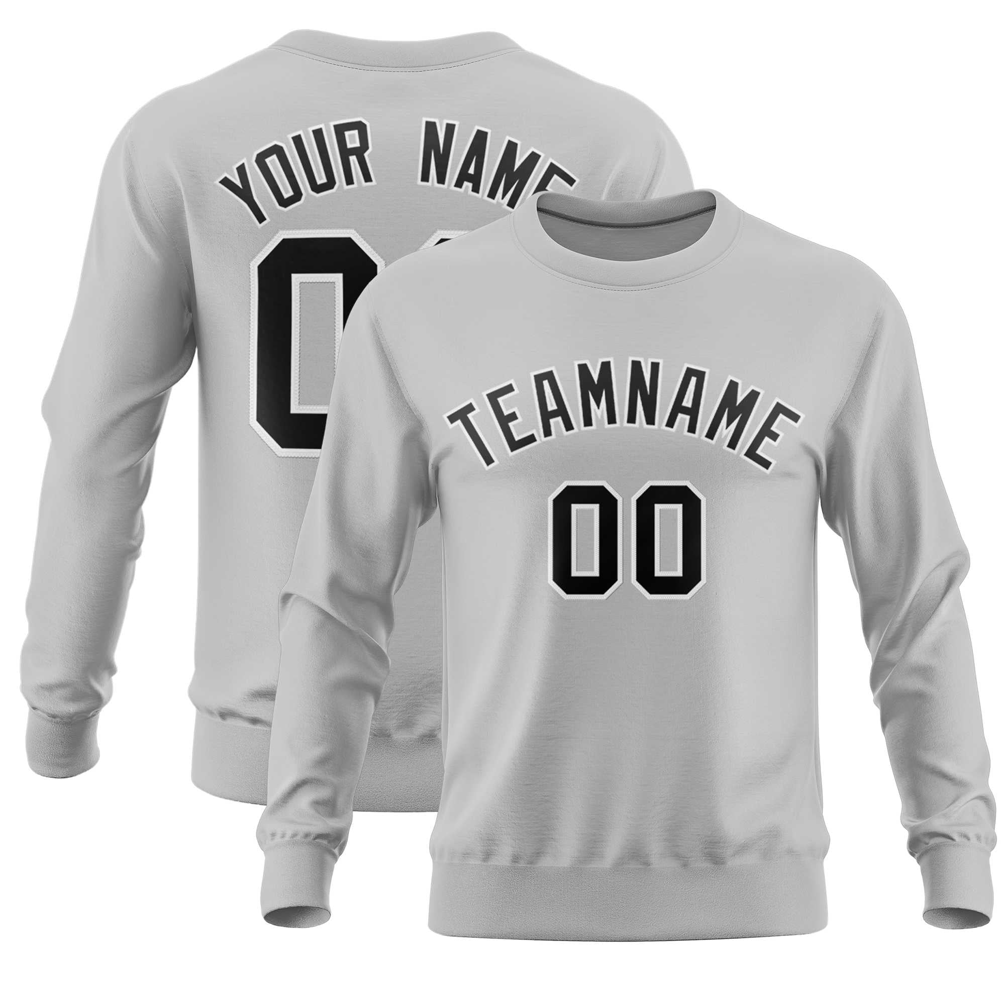 Custom Gray Classic Style Personalized Uniform Pullover Hoodie| KXKSHOP