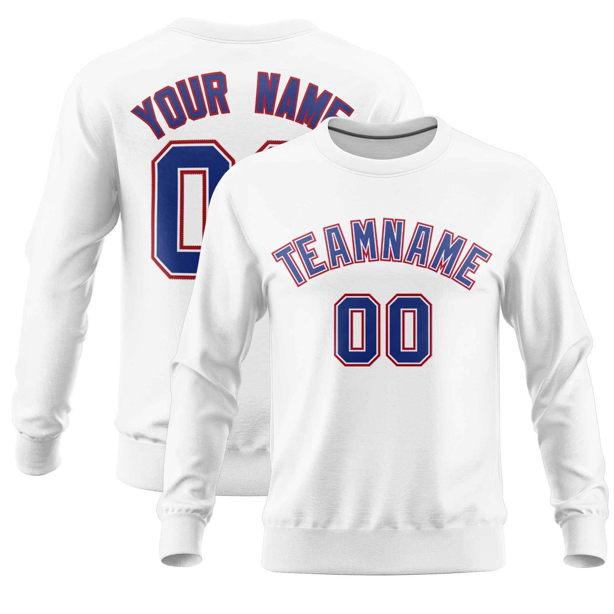 Custom White Classic Style Personalized Uniform Pullover Hoodie| KXKSHOP
