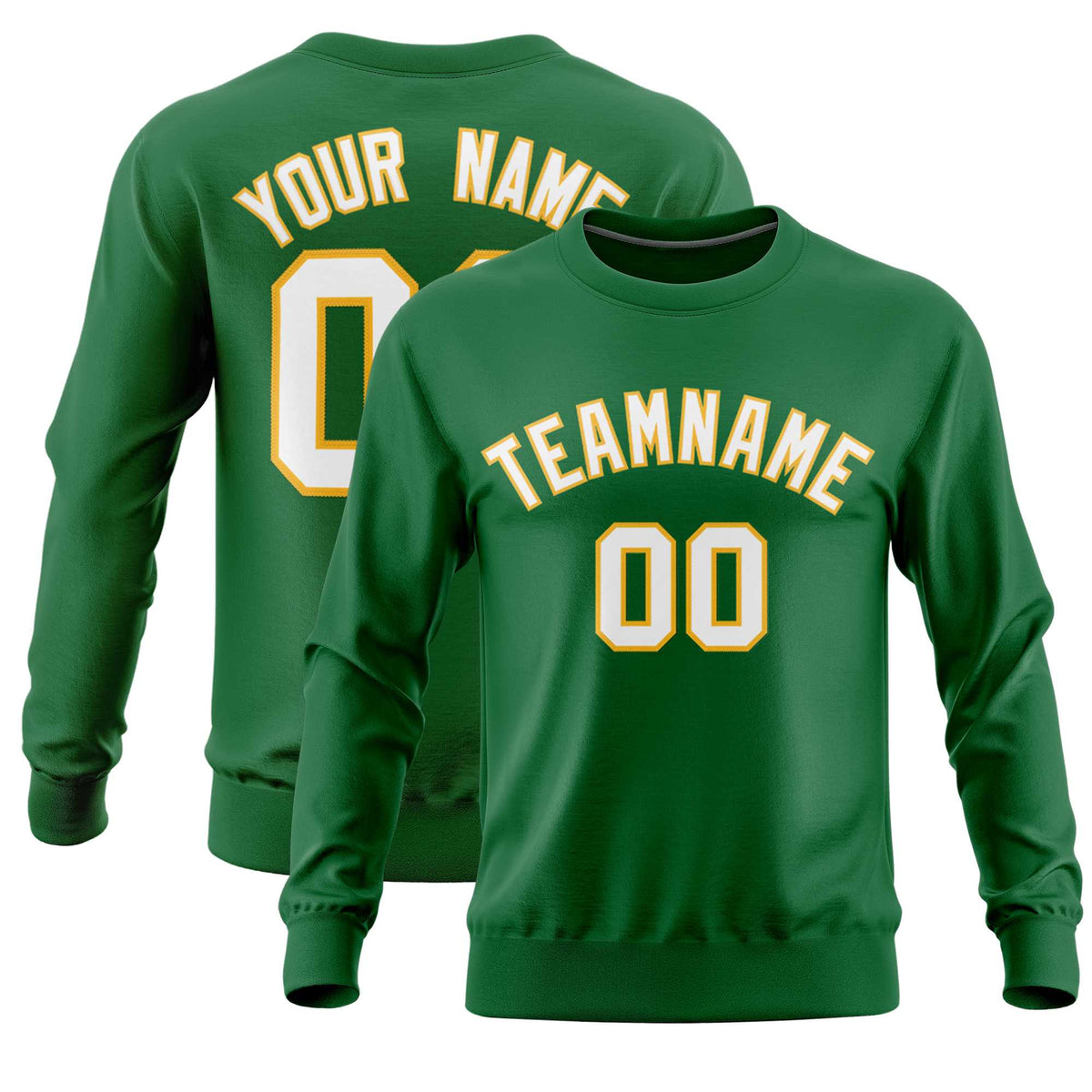 Custom Kelly Green Classic Style Personalized Uniform Pullover Hoodie| KXKSHOP