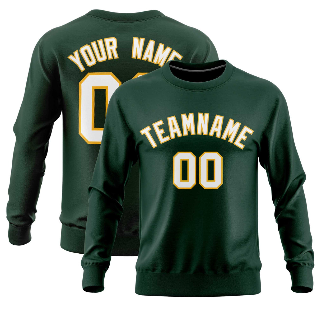 Custom Green Classic Style Personalized Uniform Pullover Hoodie| KXKSHOP