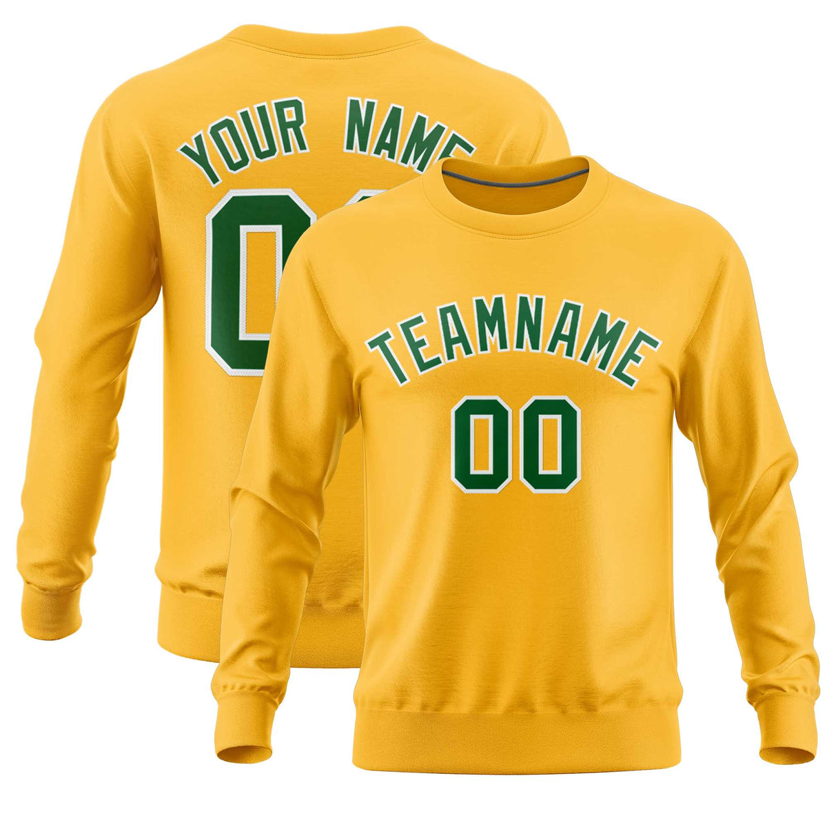 Custom Gold Classic Style Personalized Uniform Pullover Hoodie| KXKSHOP