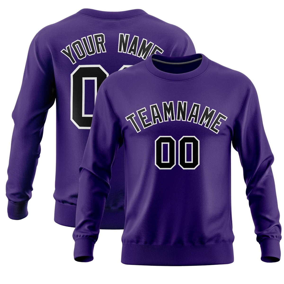 Custom Purple Classic Style Personalized Uniform Pullover Hoodie| KXKSHOP