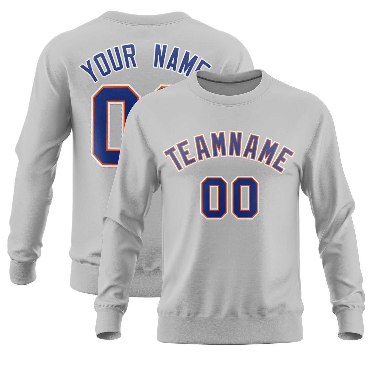 Custom Gray Classic Style Personalized Uniform Pullover Hoodie| KXKSHOP