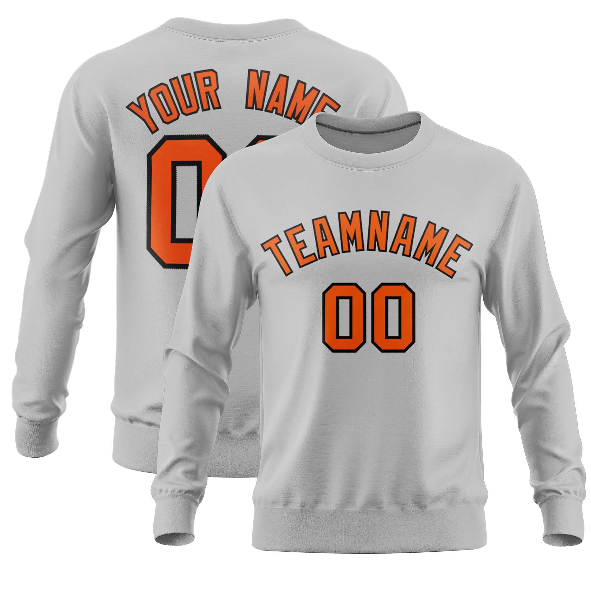 Custom Gray Classic Style Personalized Uniform Pullover Hoodie| KXKSHOP