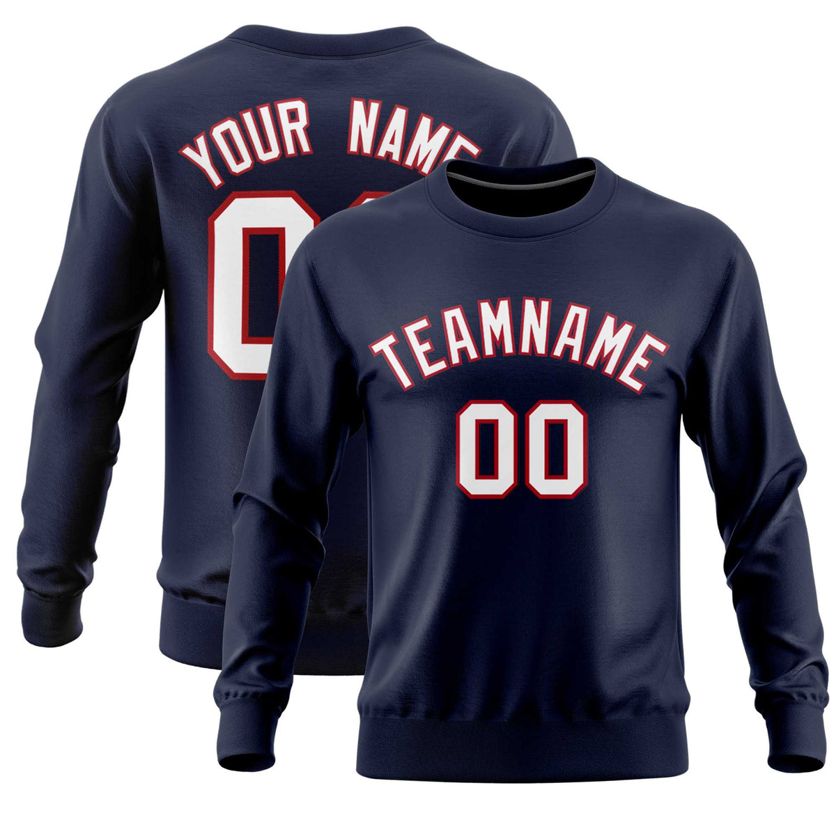 Custom Navy Classic Style Personalized Uniform Pullover Hoodie| KXKSHOP