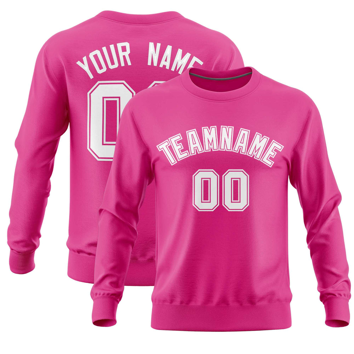 Custom Pink Classic Style Personalized Uniform Pullover Hoodie| KXKSHOP