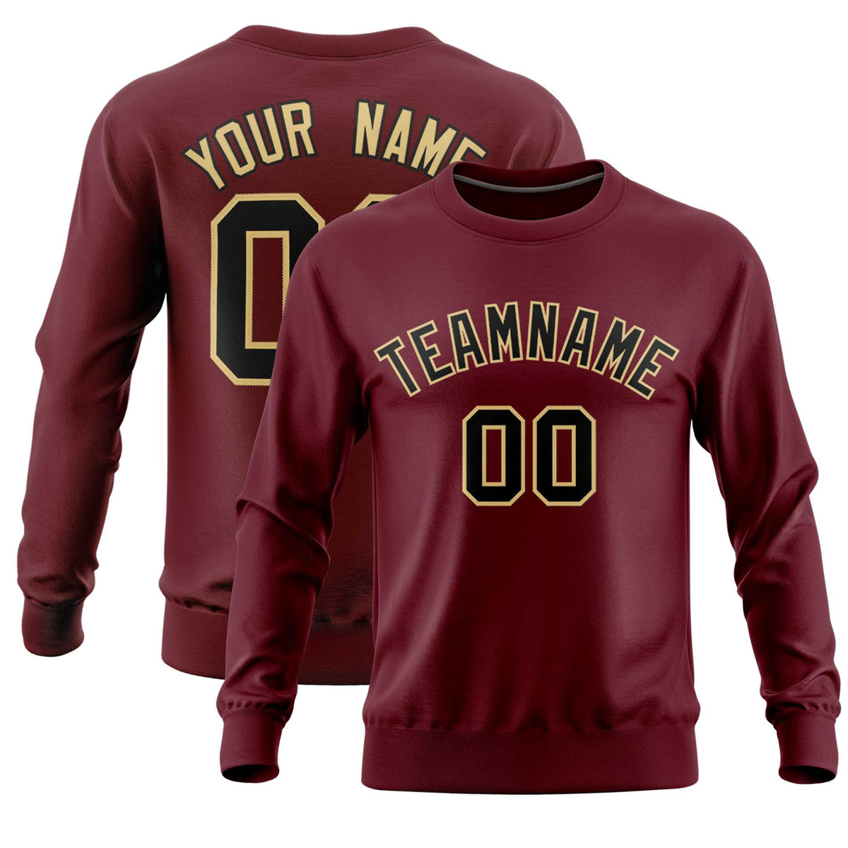 Custom Crimson Classic Style Personalized Uniform Pullover Hoodie| KXKSHOP