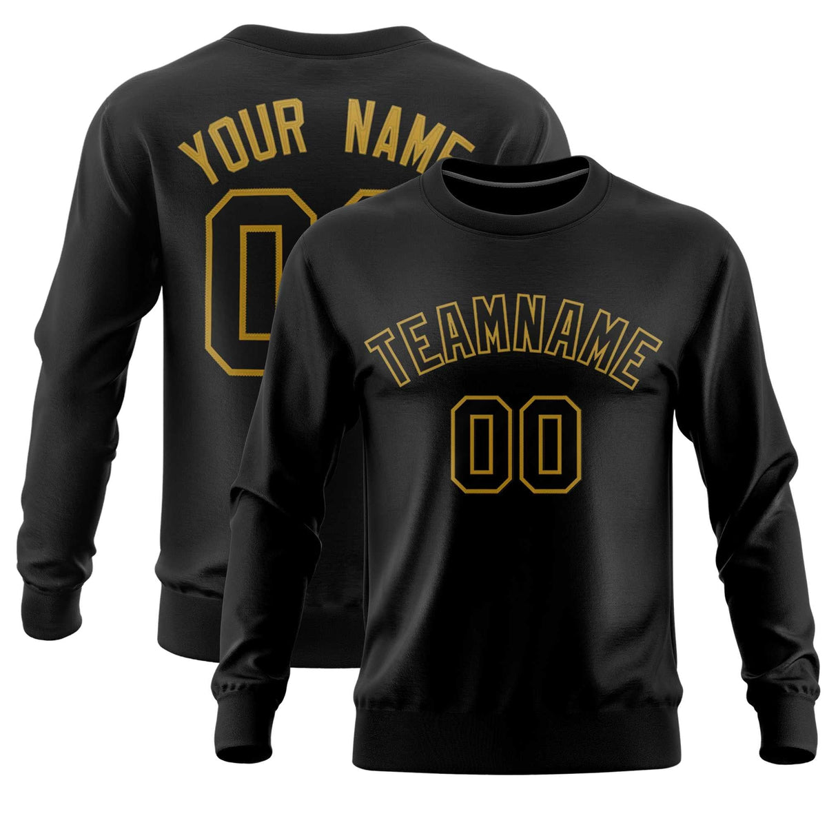 Custom Black Classic Style Personalized Uniform Pullover Hoodie| KXKSHOP