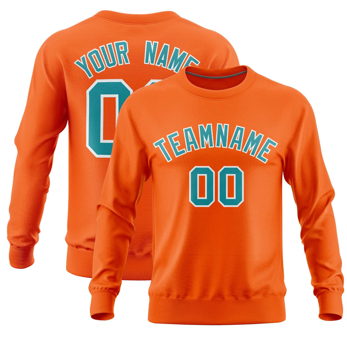 Custom Orange Classic Style Personalized Uniform Pullover Hoodie| KXKSHOP