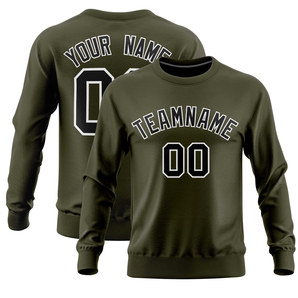 Custom Black Classic Style Personalized Uniform Pullover Hoodie| KXKSHOP