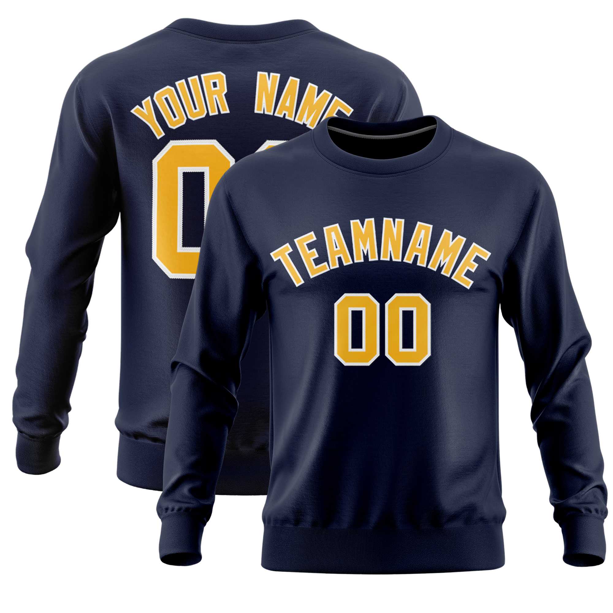 Custom Navy Classic Style Personalized Uniform Pullover Hoodie| KXKSHOP