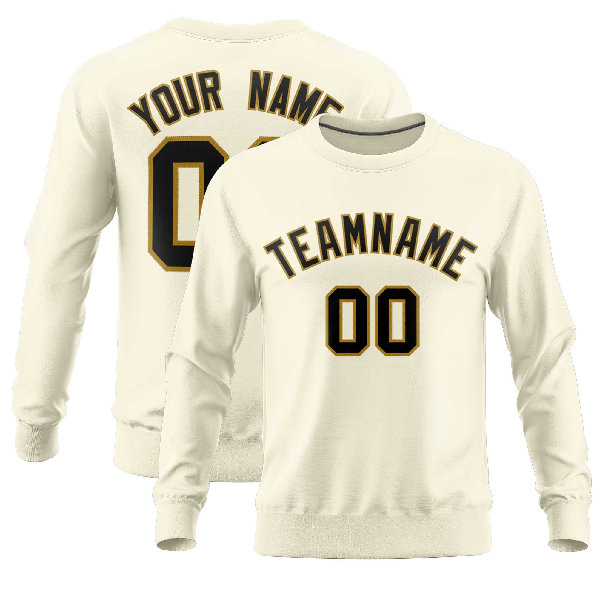 Custom Cream Classic Style Personalized Uniform Pullover Hoodie| KXKSHOP
