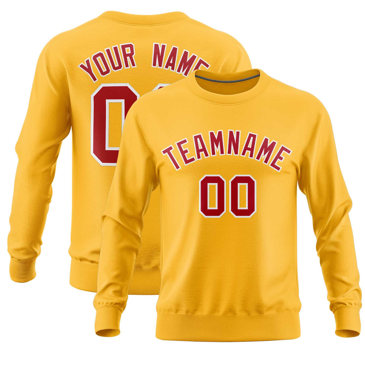 Custom Gold Classic Style Personalized Uniform Pullover Hoodie| KXKSHOP