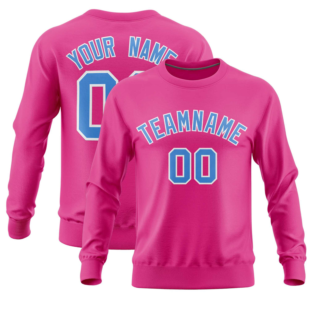 Custom Pink Classic Style Personalized Uniform Pullover Hoodie| KXKSHOP