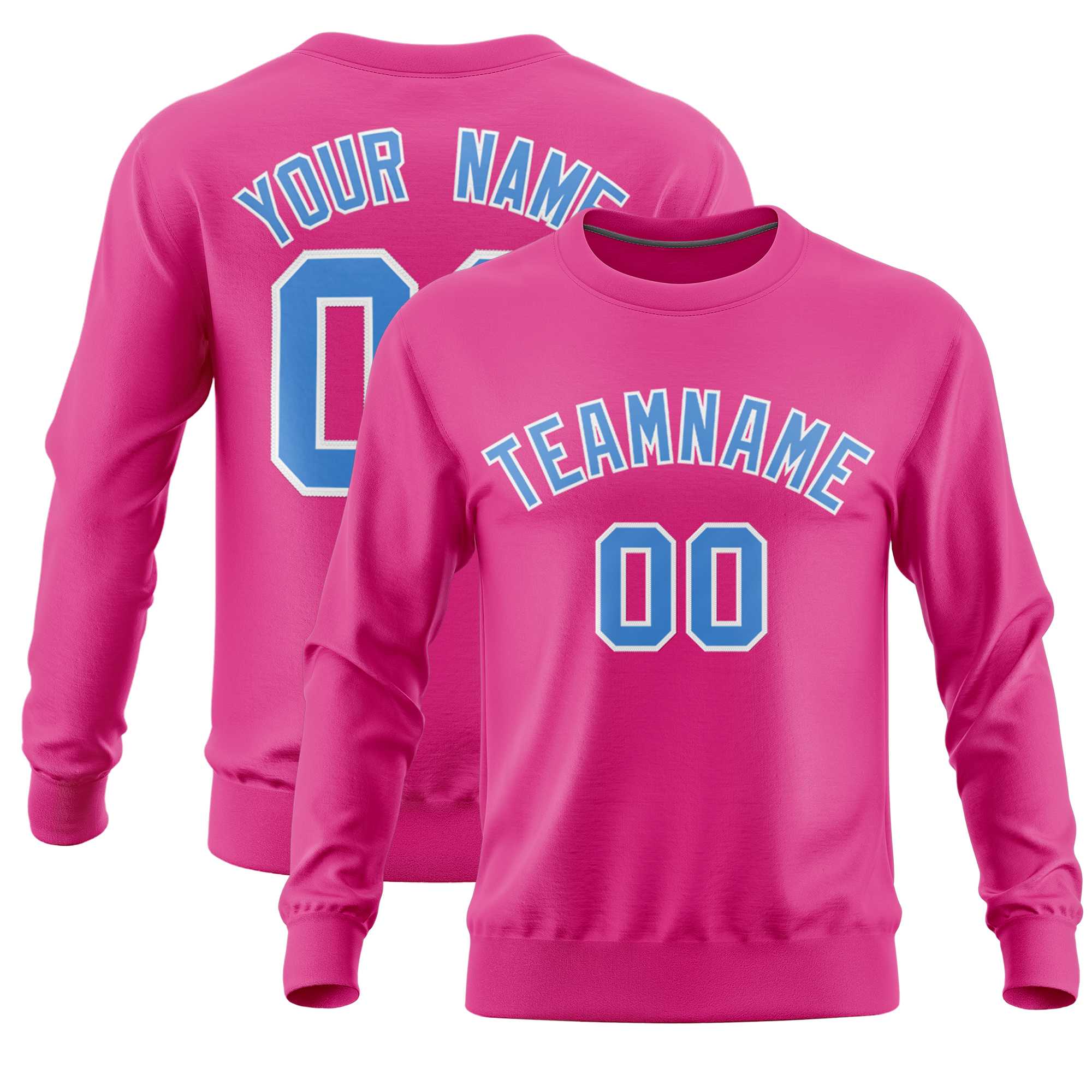 Custom Pink Classic Style Personalized Uniform Pullover Hoodie| KXKSHOP