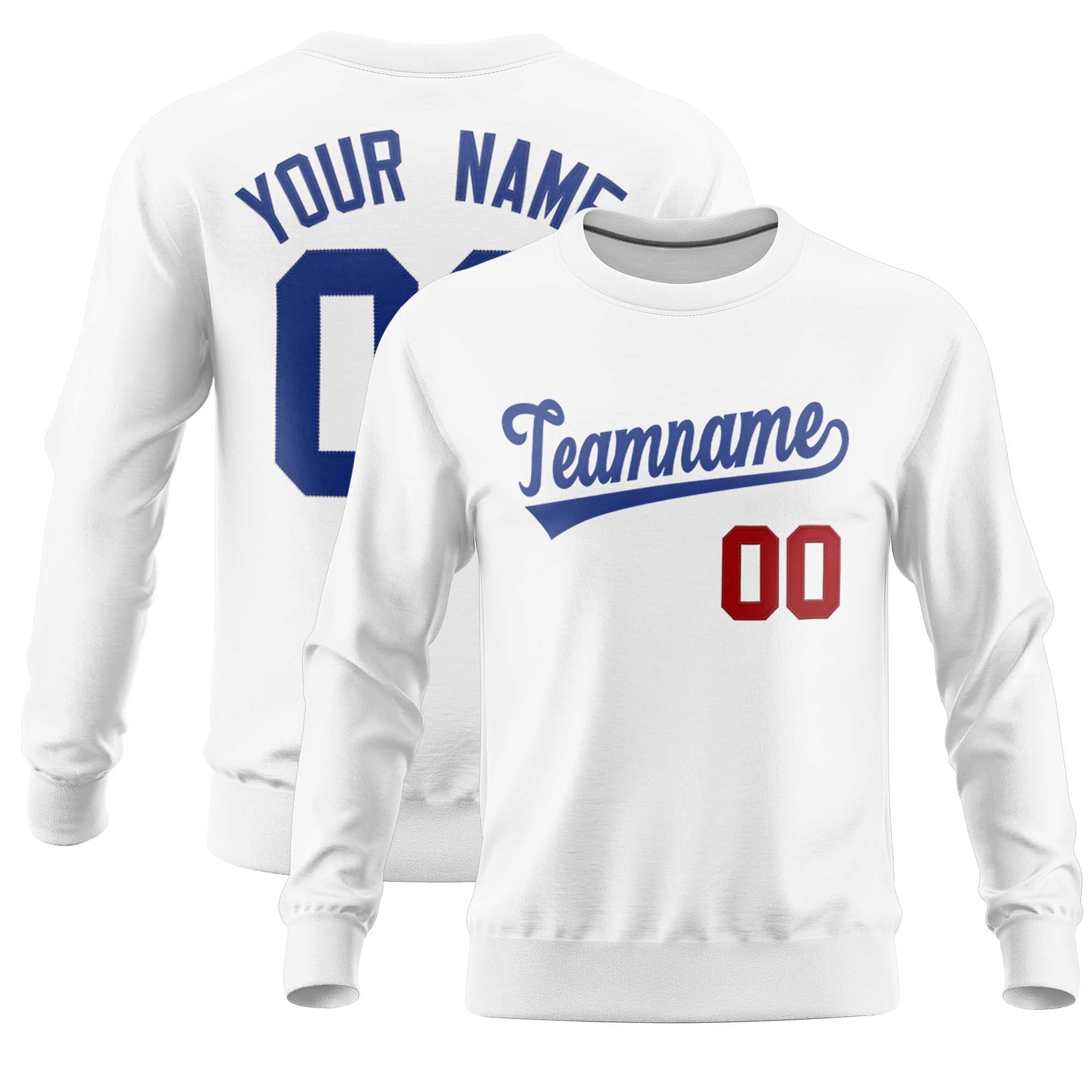Custom White Classic Style Personalized Uniform Pullover Hoodie| KXKSHOP