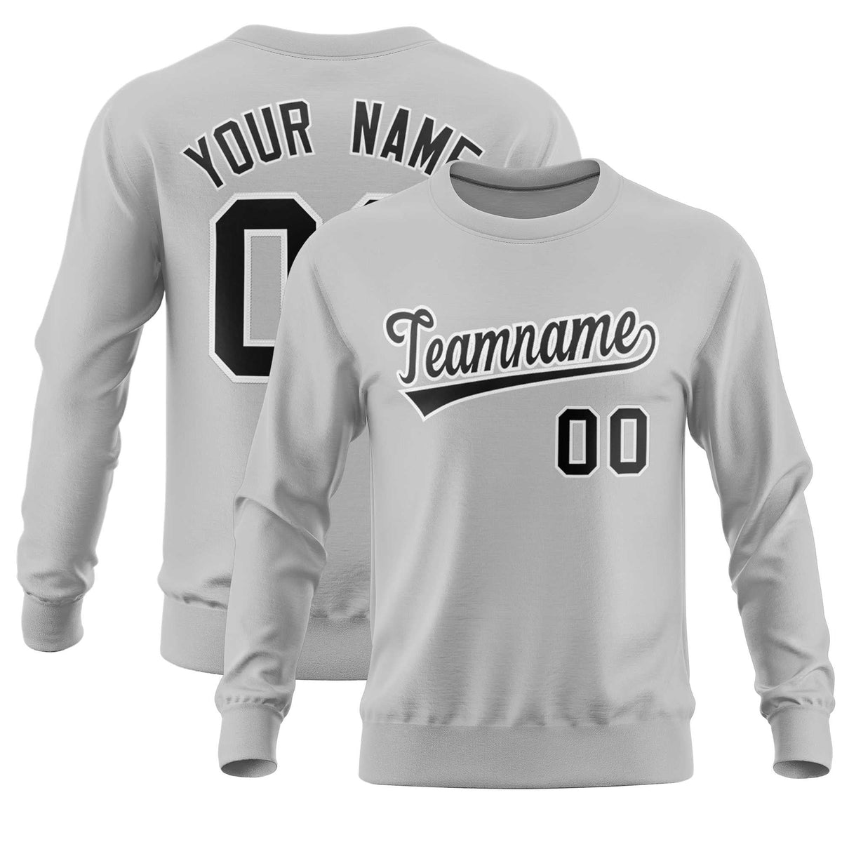 Custom Gray Classic Style Personalized Uniform Pullover Hoodie| KXKSHOP
