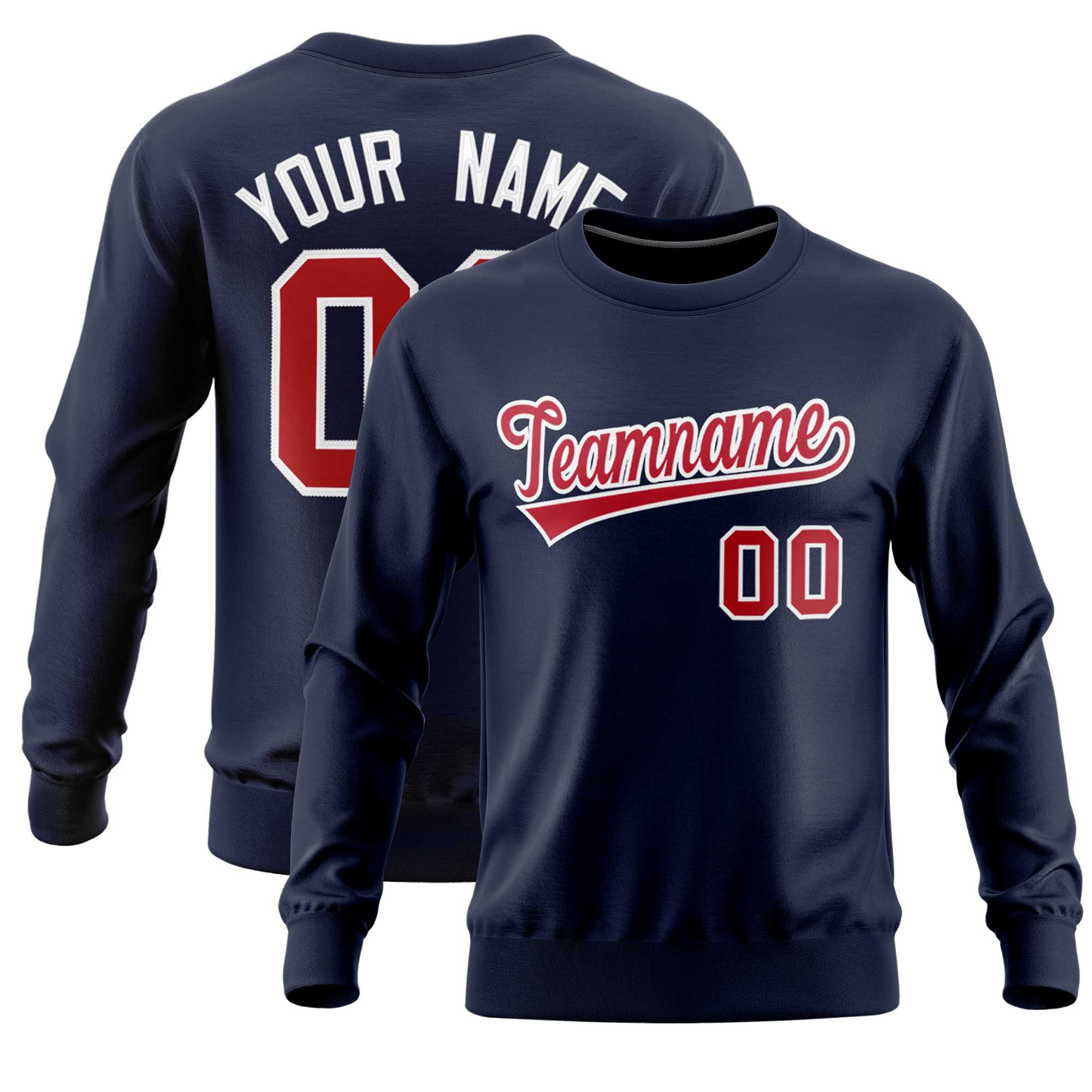 Custom Navy Classic Style Personalized Uniform Pullover Hoodie| KXKSHOP