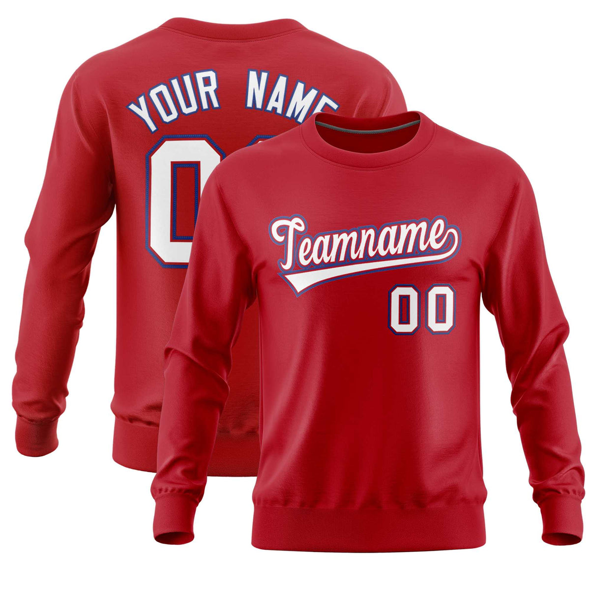 Custom Red Classic Style Personalized Uniform Pullover Hoodie| KXKSHOP
