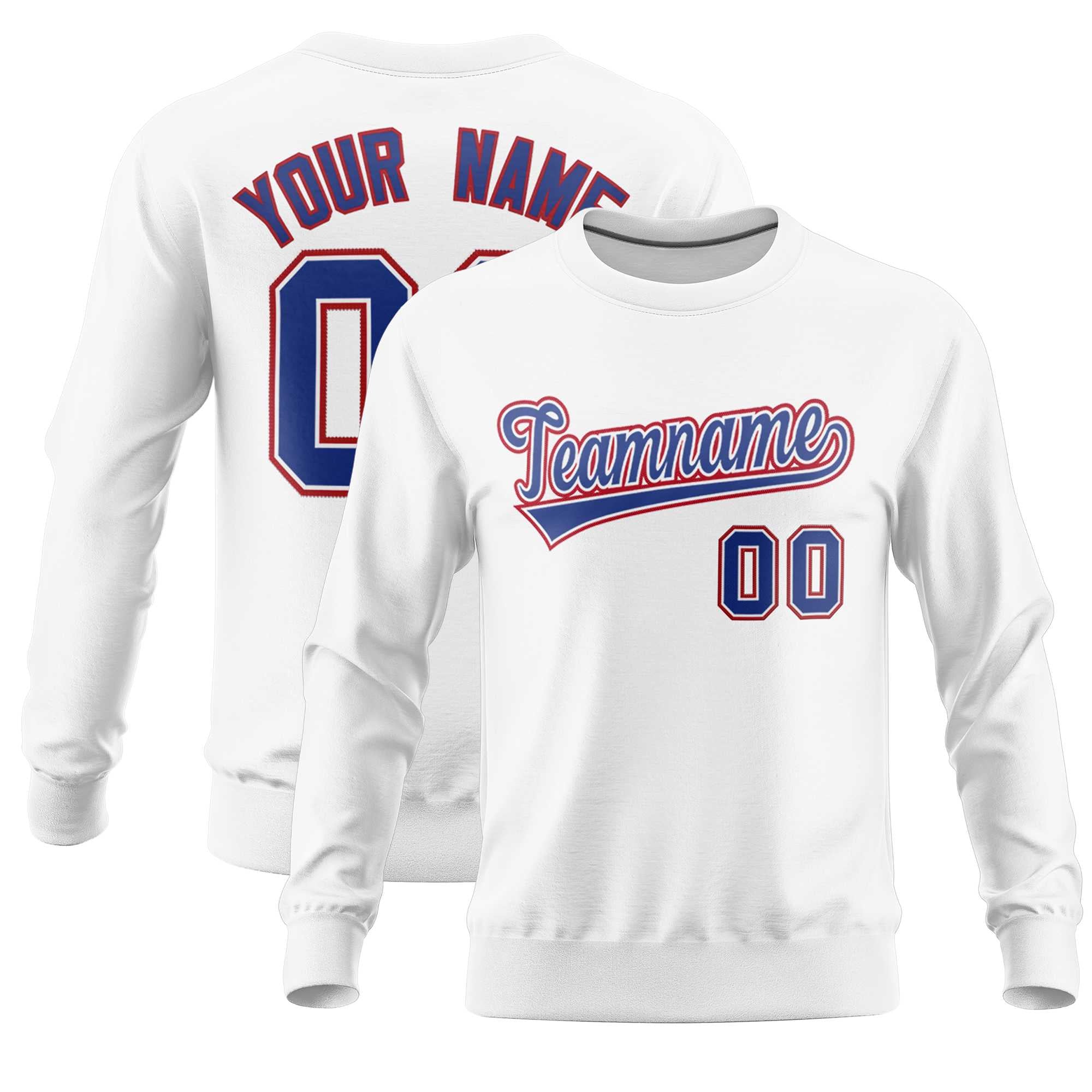 Custom White Classic Style Personalized Uniform Pullover Hoodie| KXKSHOP