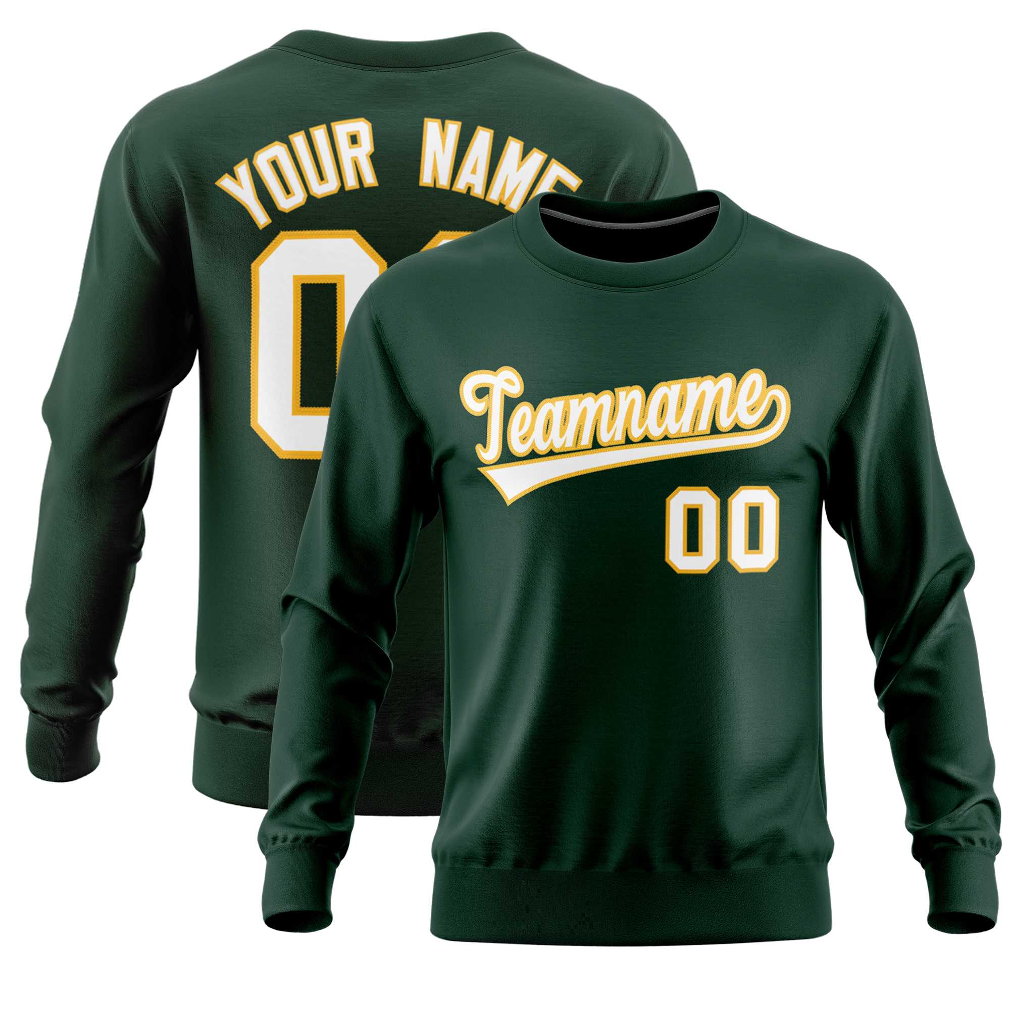 Custom Green Classic Style Personalized Uniform Pullover Hoodie| KXKSHOP