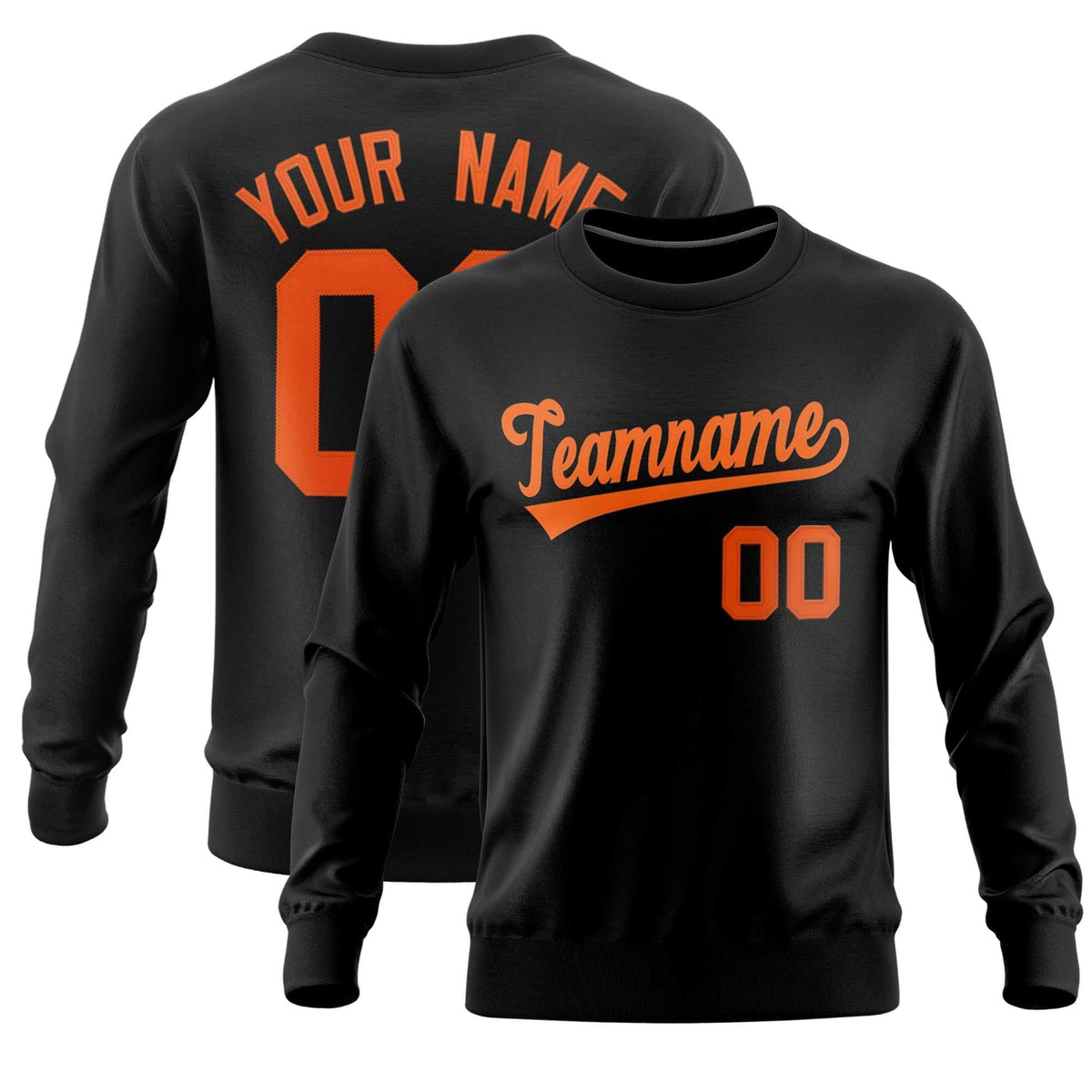 Custom Black Classic Style Personalized Uniform Pullover Hoodie| KXKSHOP
