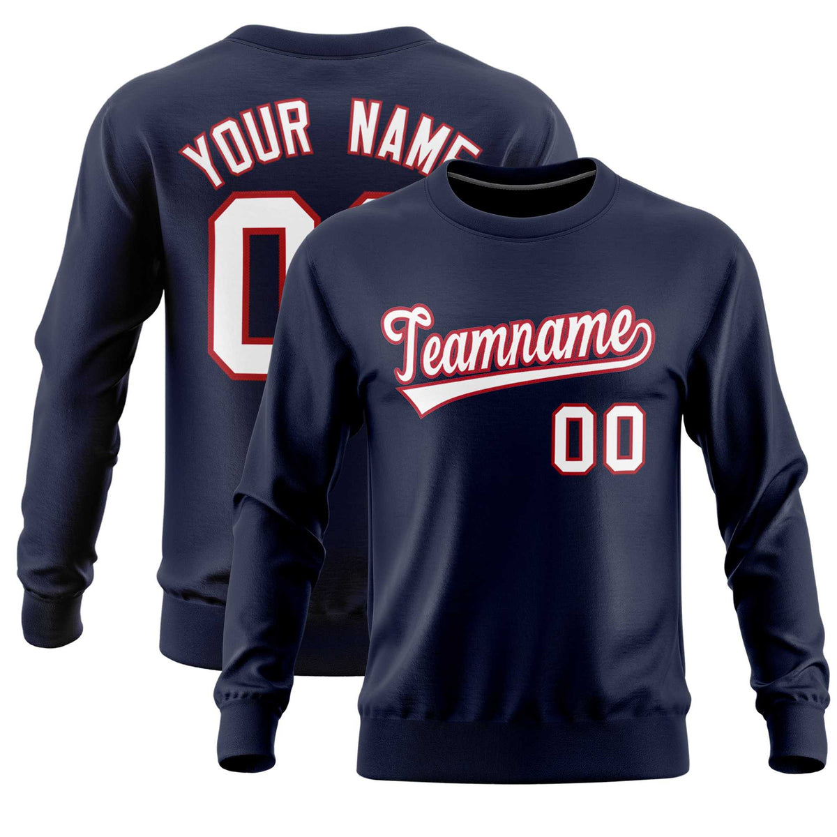 Custom Navy Classic Style Personalized Uniform Pullover Hoodie| KXKSHOP