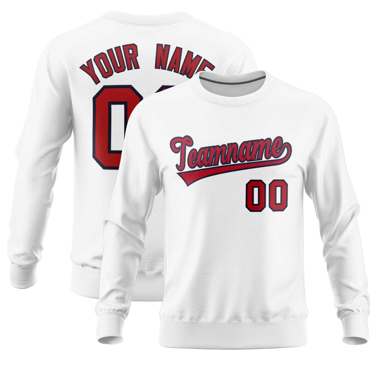 Custom White Classic Style Personalized Uniform Pullover Hoodie| KXKSHOP