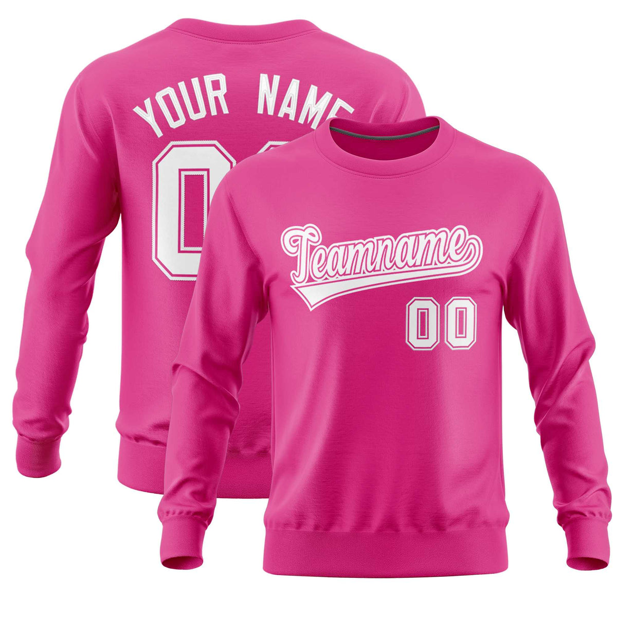 Custom Pink Classic Style Personalized Uniform Pullover Hoodie| KXKSHOP