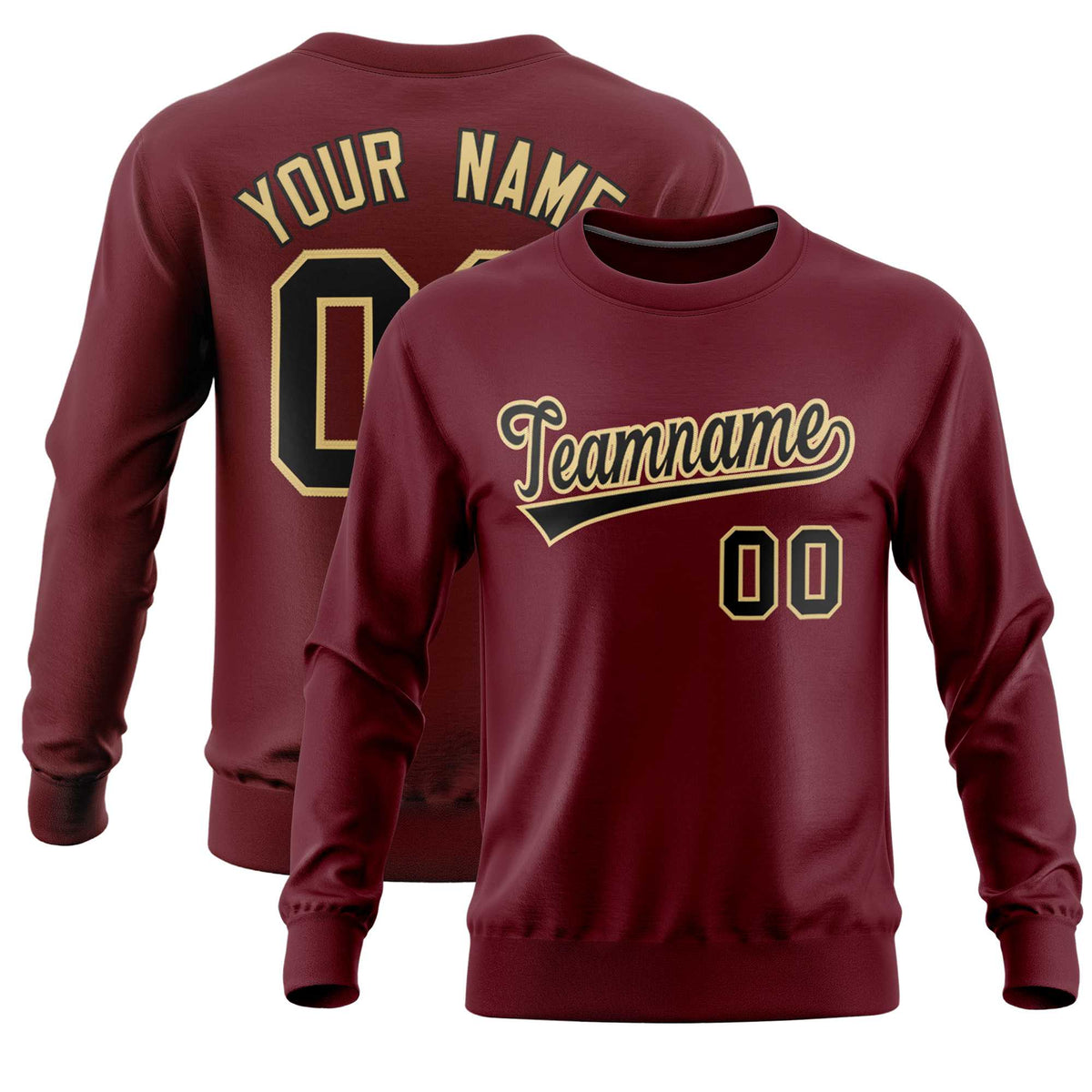 Custom Crimson Classic Style Personalized Uniform Pullover Hoodie| KXKSHOP
