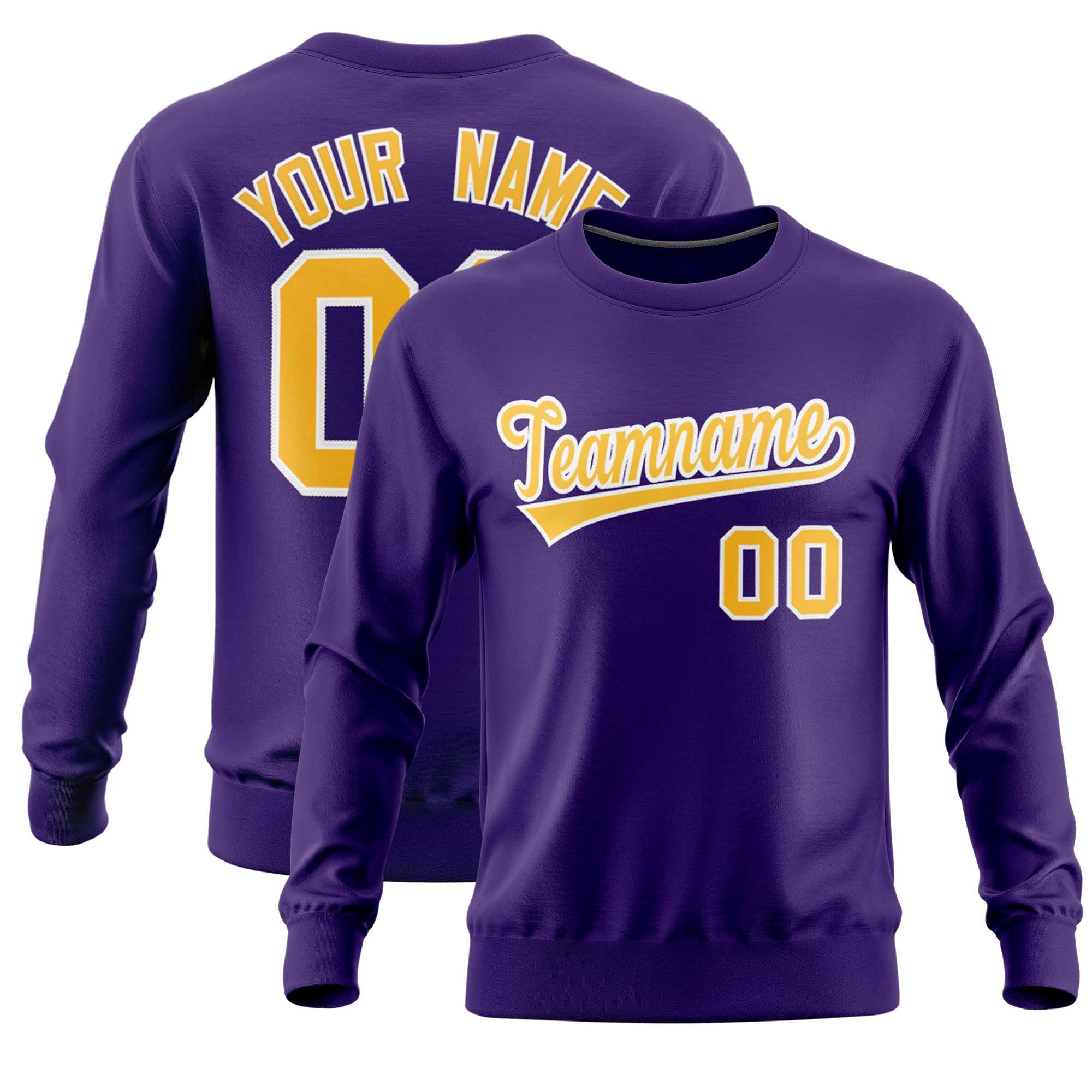 Custom Purple Classic Style Personalized Uniform Pullover Hoodie| KXKSHOP
