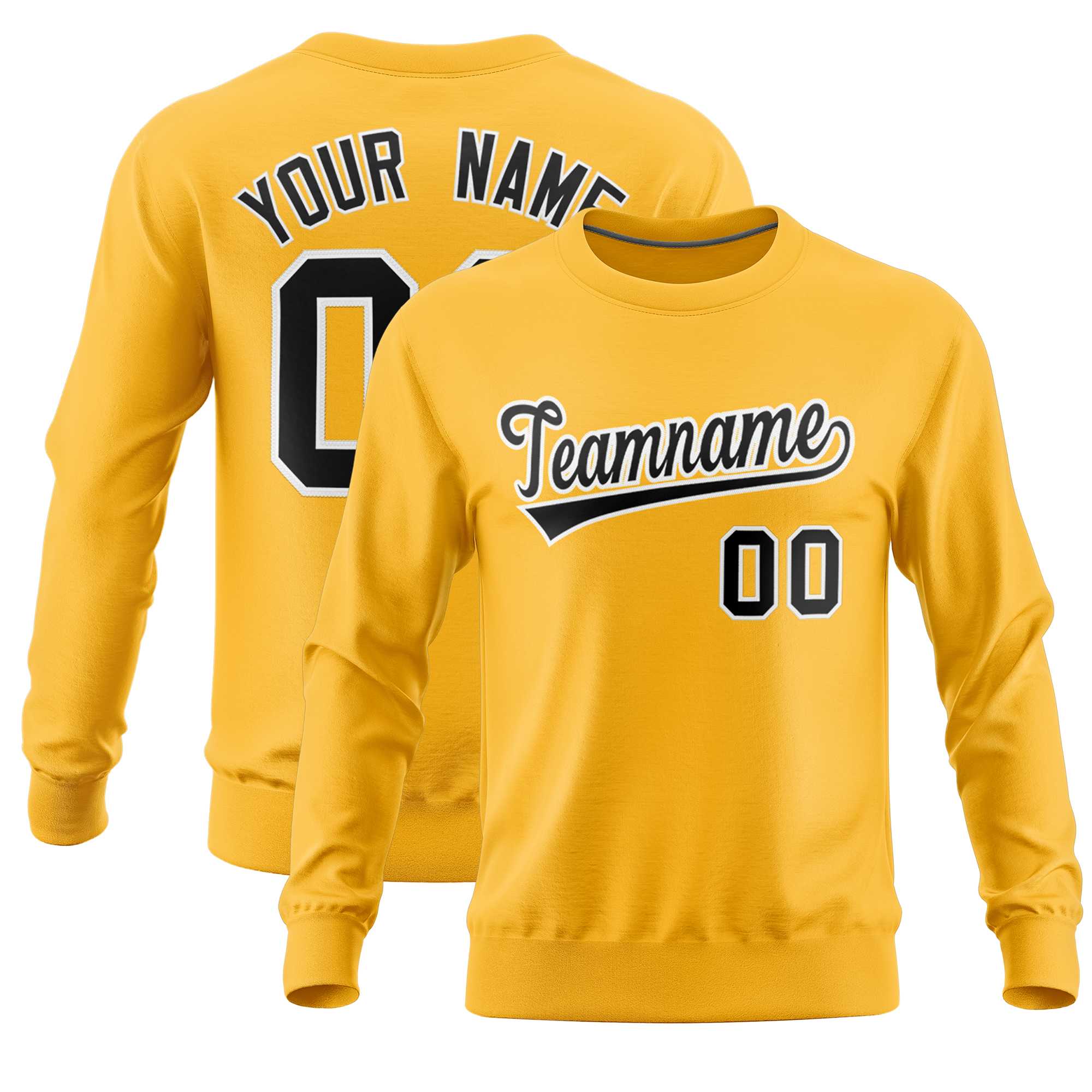 Custom Gold Classic Style Personalized Uniform Pullover Hoodie| KXKSHOP
