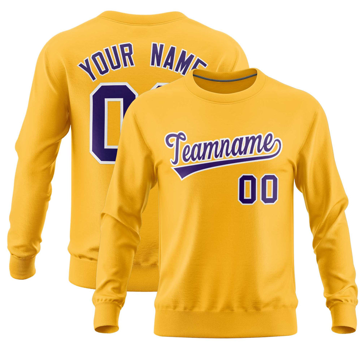 Custom Gold Classic Style Personalized Uniform Pullover Hoodie| KXKSHOP