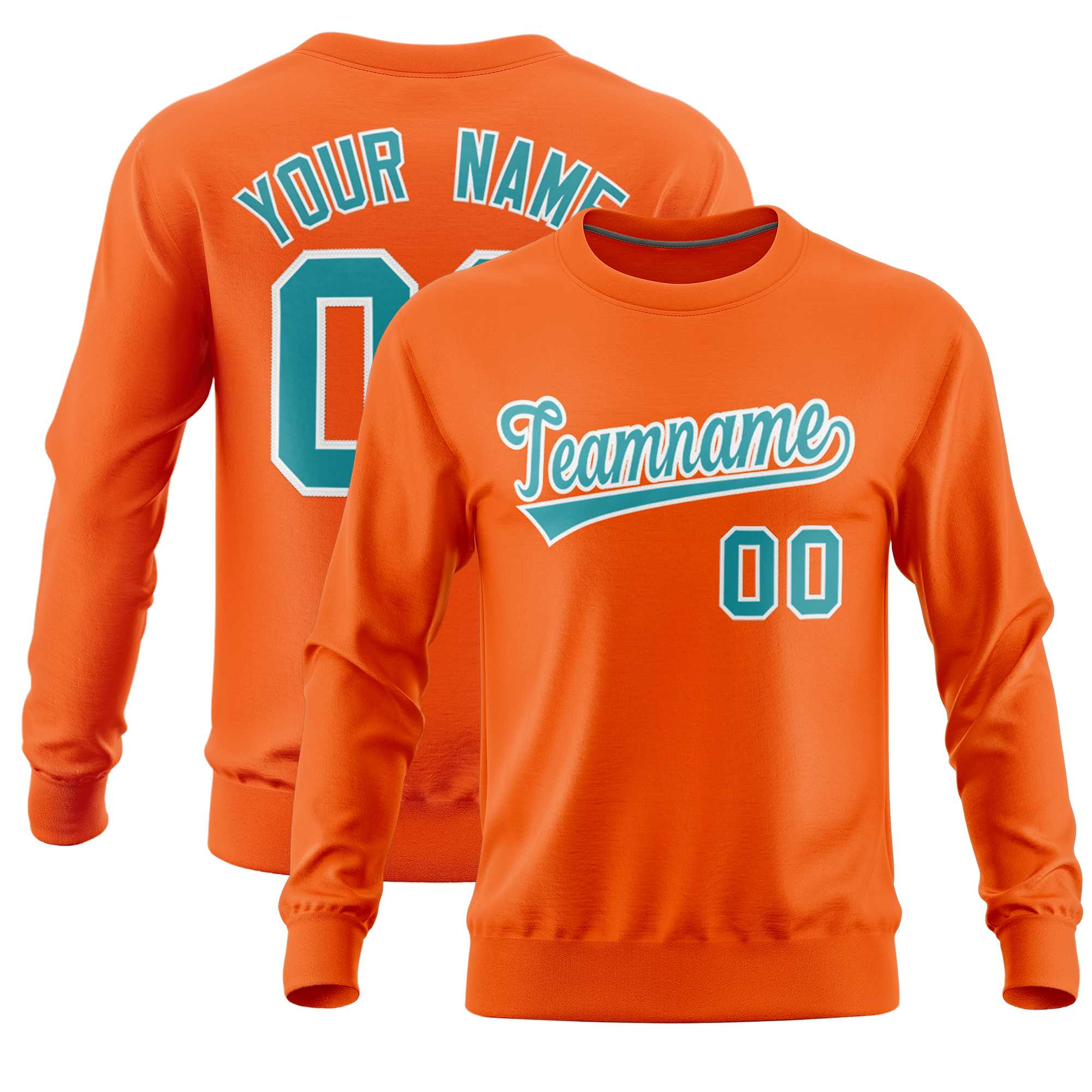 Custom Orange Classic Style Personalized Uniform Pullover Hoodie| KXKSHOP
