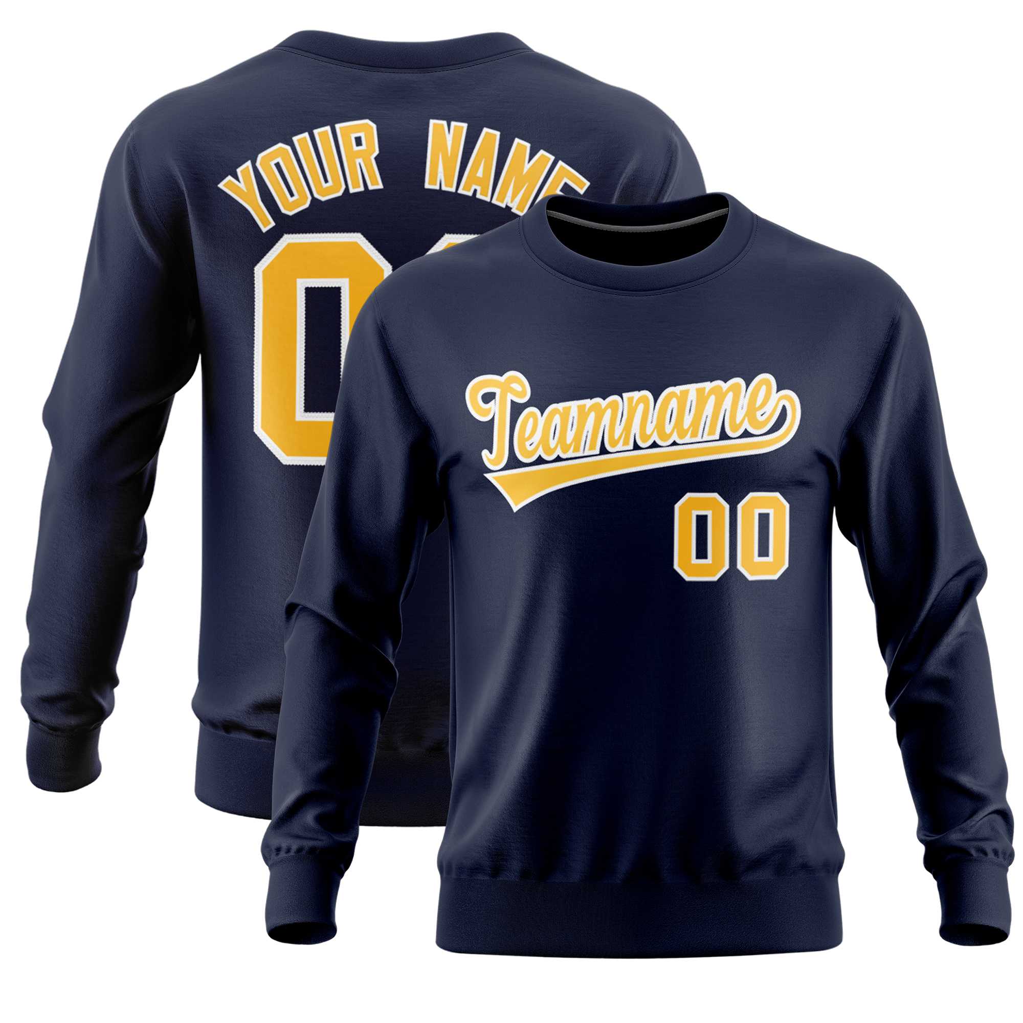 Custom Navy Classic Style Personalized Uniform Pullover Hoodie| KXKSHOP