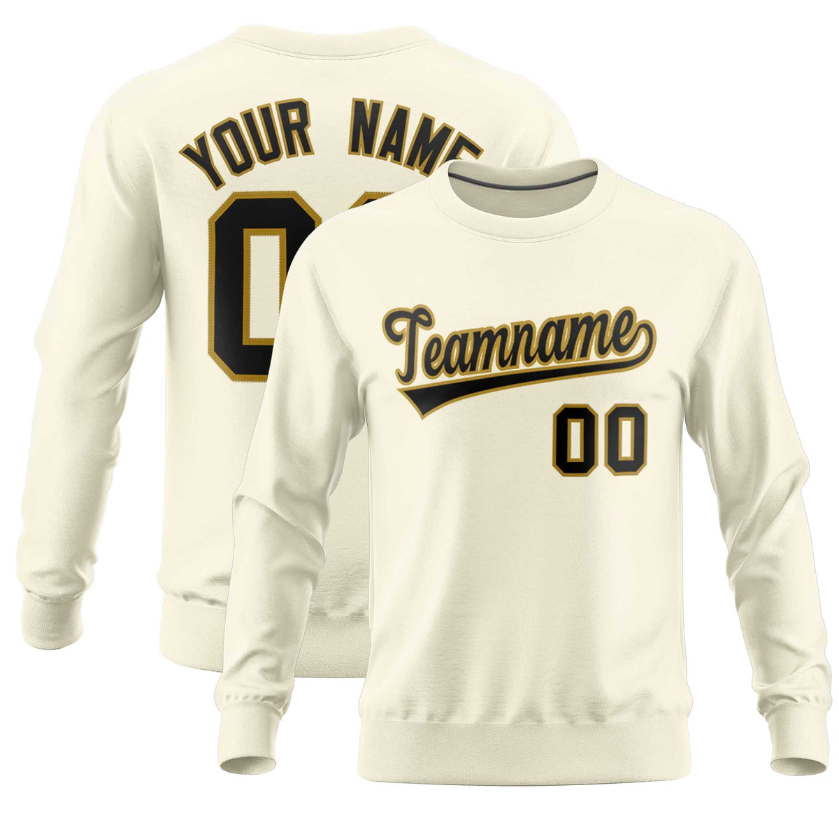 Custom Cream Classic Style Personalized Uniform Pullover Hoodie| KXKSHOP