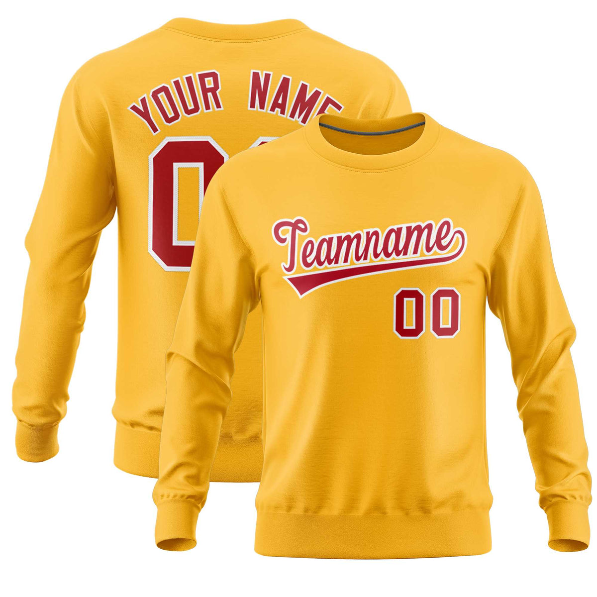 Custom Gold Classic Style Personalized Uniform Pullover Hoodie| KXKSHOP