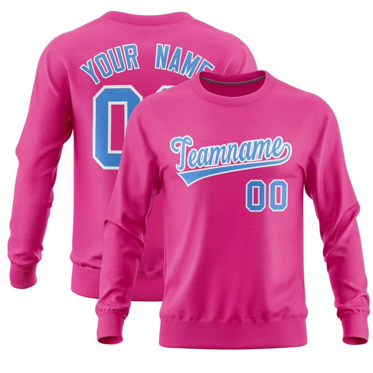 Custom Pink Classic Style Personalized Uniform Pullover Hoodie| KXKSHOP