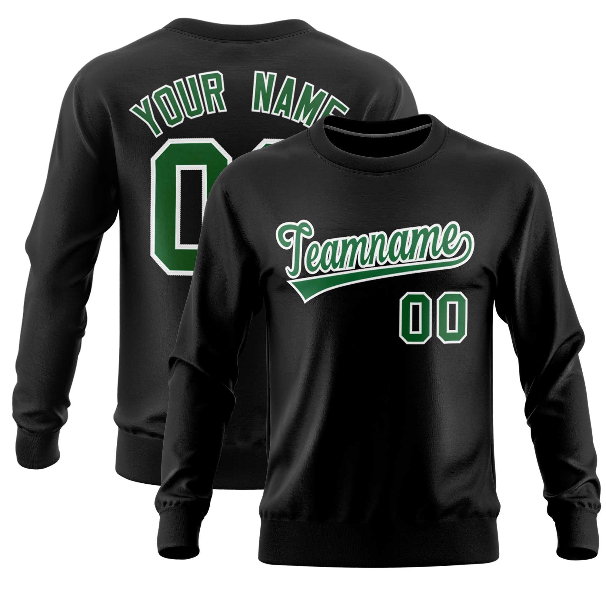 Custom Black Classic Style Personalized Uniform Pullover Hoodie| KXKSHOP