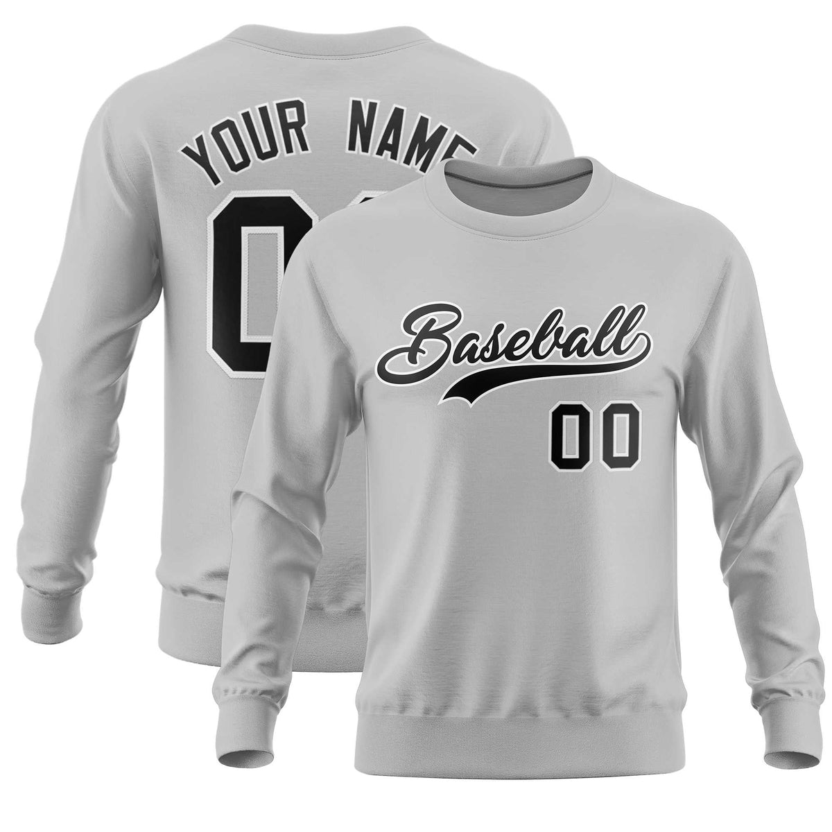 Custom Gray Classic Style Personalized Uniform Pullover Hoodie| KXKSHOP