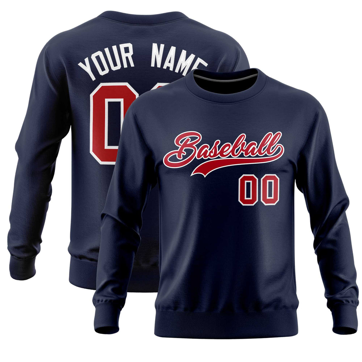 Custom Navy Classic Style Personalized Uniform Pullover Hoodie| KXKSHOP